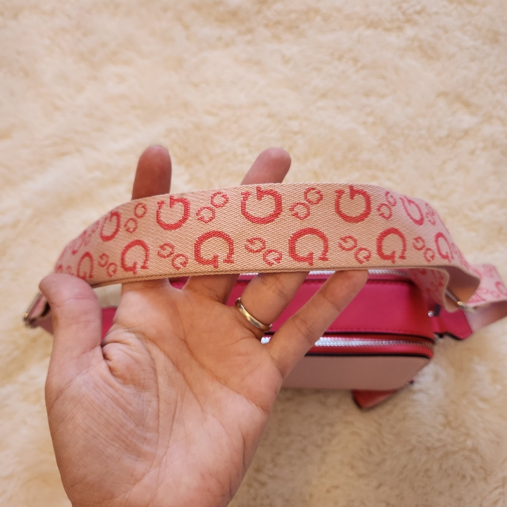 Guess Charlestown Mini Crossbody Bag Powder Pink New With Tags - Picture 7 of 9